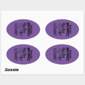 Djembe Sentez La Musique Oval Sticker (Feuille)