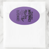 Djembe Sentez La Musique Oval Sticker (Sac)