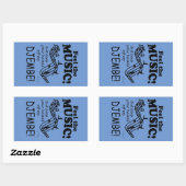 Djembe Sentez La Musique Sticker Rectangulaire (Feuille)