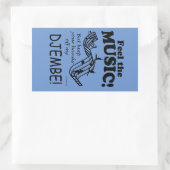 Djembe Sentez La Musique Sticker Rectangulaire (Sac)