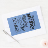 Djembe Sentez La Musique Sticker Rectangulaire (Enveloppe)