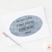 Djembe Voices dit qu'il faut jouer à Oval Sticker (Enveloppe)