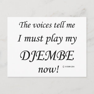 Djembe Voices zegt dat hij moet spelen Briefkaart
