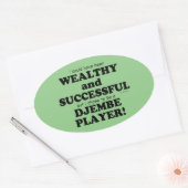 Djembe Wealthy & Succesvolle Oval Sticker (Envelop)