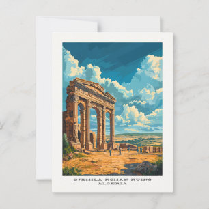 Djemila Roman Ruins Algerije Reizen Briefkaart