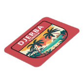 Djerba Tunisia Retro Embleem Magneet (Linkerzijde)