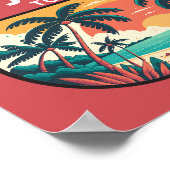 Djerba Tunisia Retro Embleem Poster (Hoek)