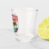 Djerba Tunisia Retro Embleem Shot Glas (Rechts)
