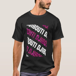 Djibouti Camo Patroon Roze Camouflage T-shirt