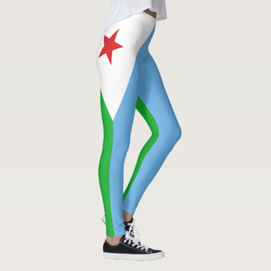 Djibouti Flag Leggings (Rechts)
