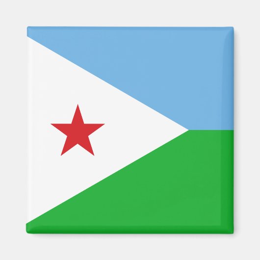 Djibouti Flag Magneet (Voorkant)
