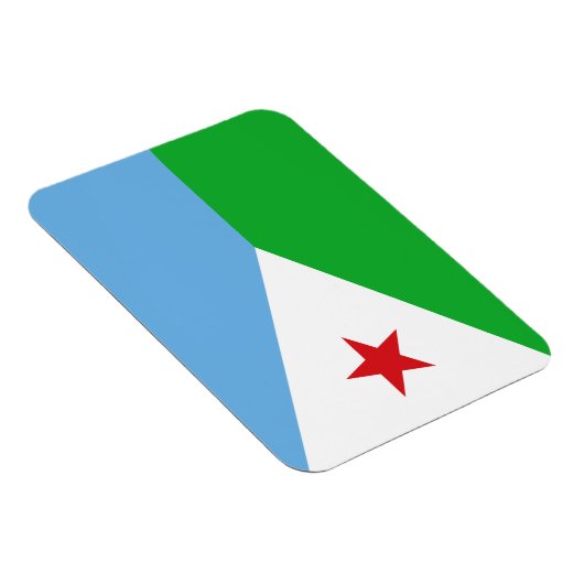 Djibouti Flag Magneet (Rechterzijde)