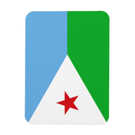 Djibouti Flag Magneet (Verticaal)