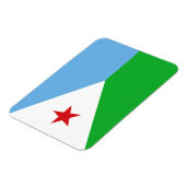 Djibouti Flag Magneet (Linkerzijde)