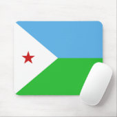 Djibouti Flag Mousepad Muismat (Met muis)
