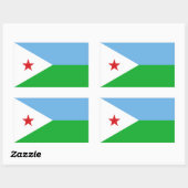 Djibouti Flag Rechthoekige Sticker (Vel)
