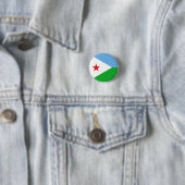 Djibouti Flag Ronde Button 3,2 Cm (In situ)