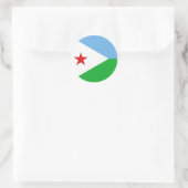 Djibouti Flag Ronde Sticker (Tas)