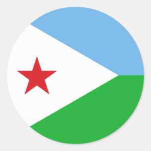 Djibouti Flag Ronde Sticker