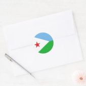 Djibouti Flag Ronde Sticker (Envelop)