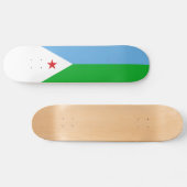 Djibouti Flag Skateboard (Horizontaal)