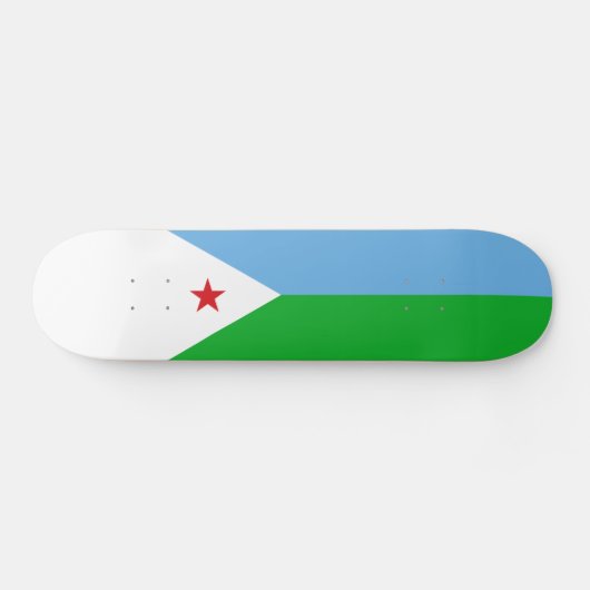 Djibouti Flag Skateboard (Horizontaal)