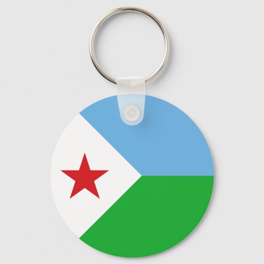 Djibouti Flag Sleutelhanger (Voorkant)
