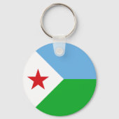 Djibouti Flag Sleutelhanger (Achterkant)