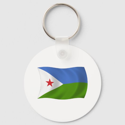 Djibouti Flag Sleutelhanger (Voorkant)