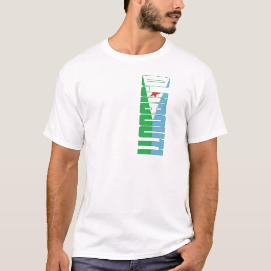 Djibouti Flag T-shirt (Voorkant)