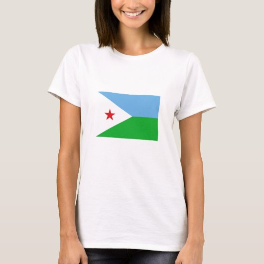 Djibouti Flag T-shirt (Voorkant)