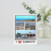 Djibouti - Ik hou van - Briefkaart (Staand voorkant)