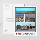 Djibouti - Ik hou van - Briefkaart (Voorkant / Achterkant)