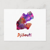 Djibouti in watercolor briefkaart (Voorkant)