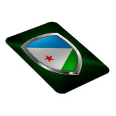 Djibouti Mettalic Emblem Magneet (Rechterzijde)