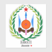 Djibouti National Emblem Patriotic Sticker (Vel)