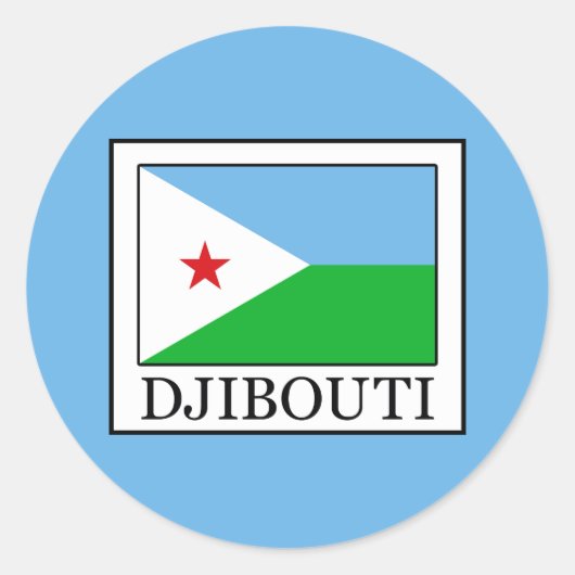 Djibouti Ronde Sticker (Voorkant)
