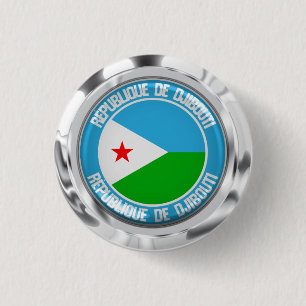 Djibouti Round Emblem Ronde Button 3,2 Cm