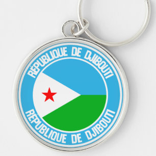 Djibouti Round Emblem Sleutelhanger