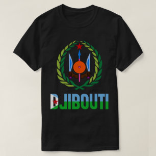 Djibouti-vlag en wapenschild t-shirt