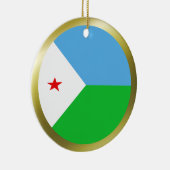 Djibouti Vlag Ornament (Rechts)