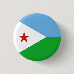 Djiboutiaanse vlag, vlag van Djibouti Ronde Button 3,2 Cm