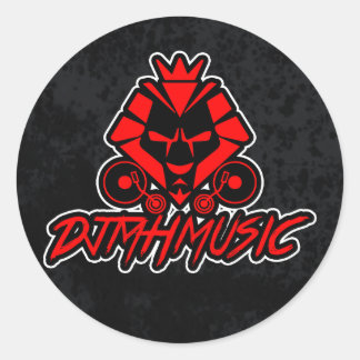 DJMH MUZIEK RONDE STICKER