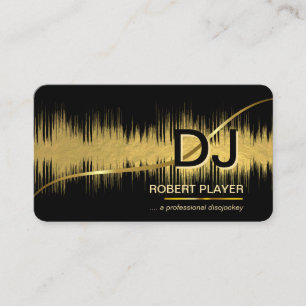 DJ's Deejay Professional Music Band Event Gold Visitekaartje