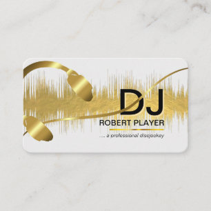 DJ's Deejay Professional Music Band Event Gold Visitekaartje