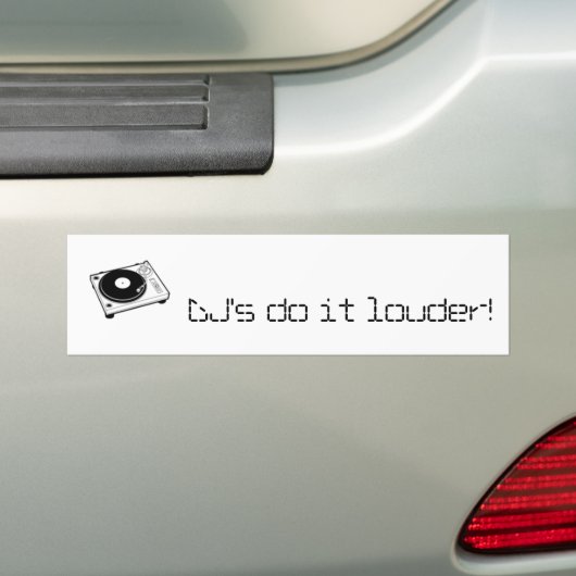 DJ's doen het luider! - Gepersonaliseerd Bumpersticker (Op auto)