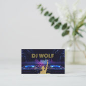 DJ's Mixen Muziek Modern Goud Muziek Evenement Visitekaartje (Staand voorkant)