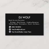DJ's Mixen Muziek Modern Goud Muziek Evenement Visitekaartje (Achterkant)