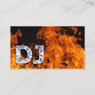 DJs Music Dee Jay Flaming Fire Visitekaartje