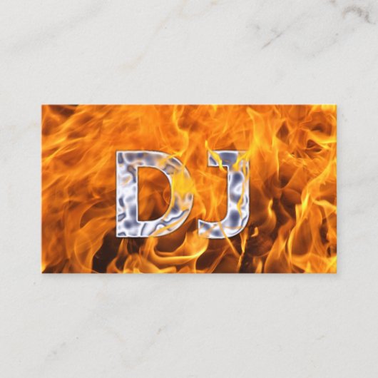 DJs Music Deejay Creative Flaming Typografie Visitekaartje (Voorkant)
